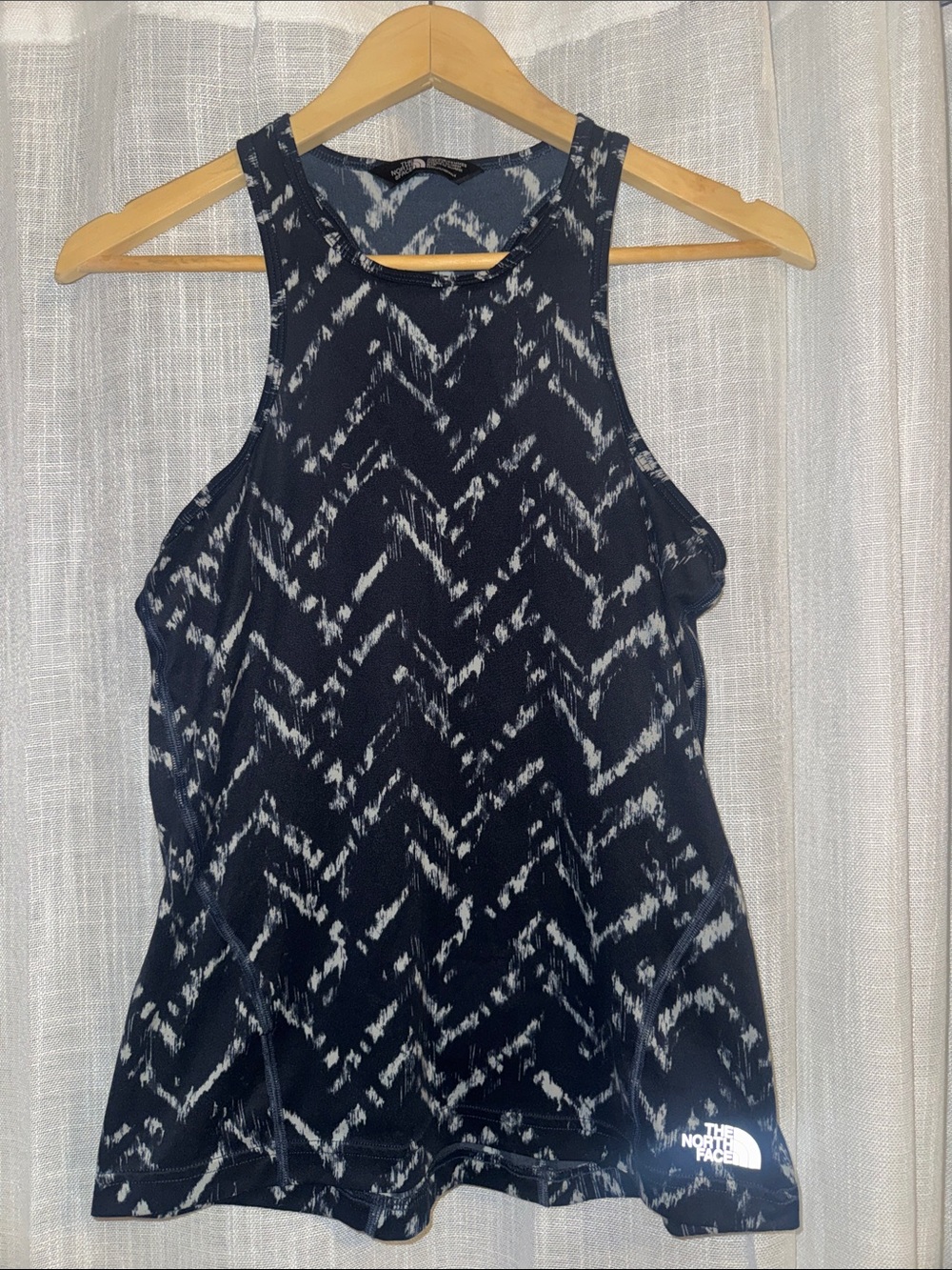 The North Face | Navy and White Chevron Racerback Tank Women’s S